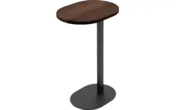 Goossens nachtkastje oval donker bruin eiken - 8211902-01