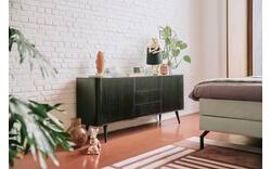 Goossens dressoir seppe zwart eiken - 8213013-01