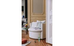 Goossens fauteuil bonne wit stof - 8205027-B-02