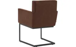 Goossens excellent eetkamerstoel tom bruin micro leer - 8213150-02