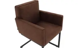 Goossens excellent eetkamerstoel tom bruin micro leer - 8213150-02