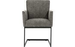 Goossens excellent eetkamerstoel tom grijs micro leer - 8213151-02