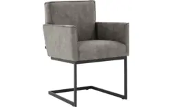 Goossens excellent eetkamerstoel tom grijs micro leer - 8213151-02