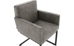 Goossens excellent eetkamerstoel tom grijs micro leer - 8213151-02