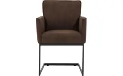 Goossens excellent eetkamerstoel tom bruin micro leer - 8213153-02