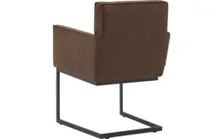 Goossens excellent eetkamerstoel tom bruin micro leer - 8213153-02