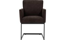 Goossens excellent eetkamerstoel tom bruin micro leer - 8213154-02