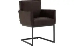 Goossens excellent eetkamerstoel tom bruin micro leer - 8213154-02