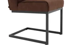Goossens excellent eetkamerstoel tom bruin micro leer - 8213155-02