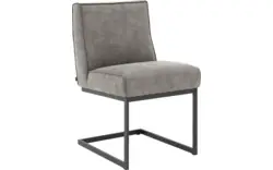Goossens excellent eetkamerstoel tom grijs micro leer - 8213157-02