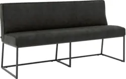 Goossens excellent eetkamerbank tom grijs micro leer - 8213172-01