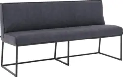 Goossens excellent eetkamerbank tom blauw micro leer - 8213174-01