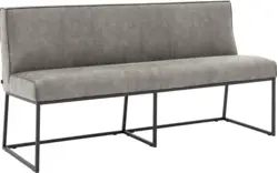 Goossens excellent eetkamerbank tom grijs micro leer - 8213177-01