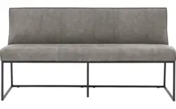 Goossens excellent eetkamerbank tom grijs micro leer - 8213177-01