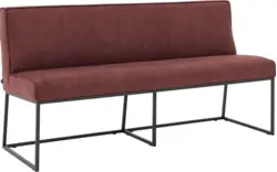 Goossens excellent eetkamerbank tom rood micro leer - 8213178-01
