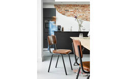 Goossens eetkamerstoel chaplin bruin leer - 8213239-06