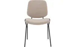 Goossens eetkamerstoel hjalmar beige stof - 8213331-01