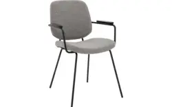 Goossens eetkamerstoel hjalmar grijs stof - 8213333-01