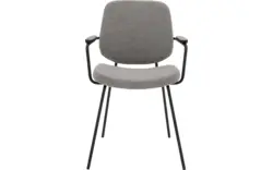 Goossens eetkamerstoel hjalmar grijs stof - 8213333-01