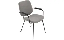 Goossens eetkamerstoel hjalmar grijs stof - 8213333-01