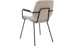 Goossens eetkamerstoel hjalmar beige stof - 8213334-01 2