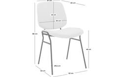 Goossens eetkamerstoel hjalmar beige stof - 8213331-01