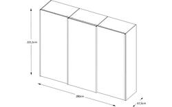 Goossens kledingkast big choice type 01 163 blank hoogwaardig meubelplaat - 8213445-01
