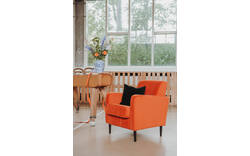 Goossens fauteuil hipp geel stof - 8213482-01