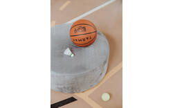 Goossens poef arendal grijs stof - 8213484-01