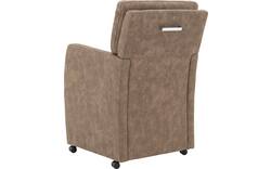 Goossens eetkamerstoel leen bruin microvezel - 8215359-02