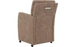 Goossens eetkamerstoel leen bruin microvezel - 8215359-02