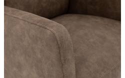 Goossens eetkamerstoel leen bruin microvezel - 8215359-02