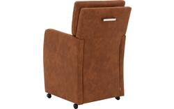 Goossens eetkamerstoel leen bruin microvezel - 8215361-01