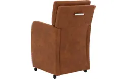Goossens eetkamerstoel leen bruin microvezel - 8215361-01