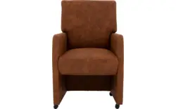 Goossens eetkamerstoel leen bruin microvezel - 8215365-02