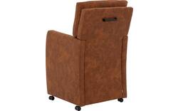 Goossens eetkamerstoel leen bruin microvezel - 8215365-02
