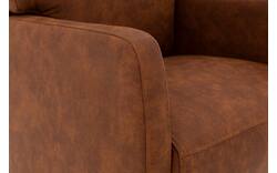 Goossens eetkamerstoel leen bruin microvezel - 8215365-02