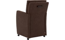 Goossens eetkamerstoel leen bruin microvezel - 8215366-03