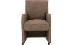 Goossens eetkamerstoel leen bruin microvezel - 8215367-02