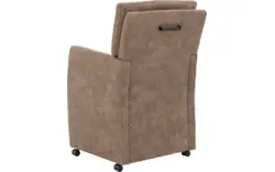 Goossens eetkamerstoel leen bruin microvezel - 8215367-02