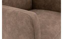 Goossens eetkamerstoel leen bruin microvezel - 8215367-02