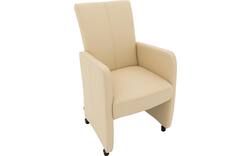 Goossens excellent eetkamerstoel riva beige leer - 8215372-02