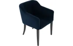 Goossens eetkamerstoel peda blauw stof - 8215383-02