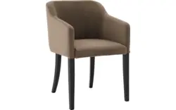 Goossens eetkamerstoel peda bruin stof - 8215388-01