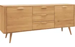 Goossens dressoir bjarte blank eiken - 8215670-01