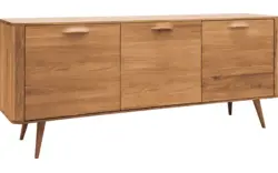 Goossens dressoir bjarte blank eiken - 8215672-01