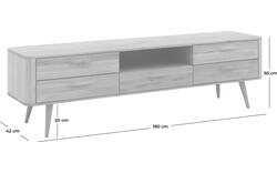 Goossens tv meubel bjarte donker bruin eiken - 8170683-03