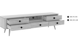 Goossens tv meubel bjarte donker bruin eiken - 8170683-03