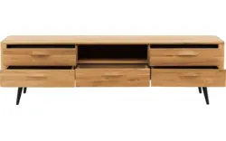 Goossens tv meubel bjarte blank eiken - 8215730-01