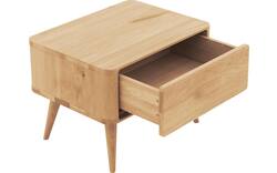 Goossens excellent nachtkastje dodge blank eiken - 8215966-02